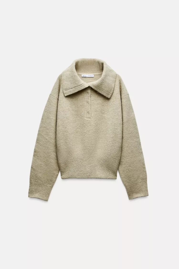 Elysia™ Polo Collar Knit Sweater