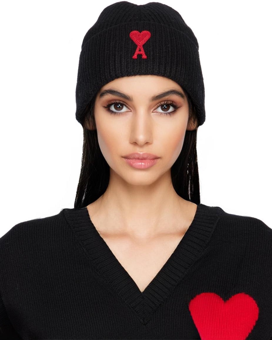 Unisex Heart Beanie